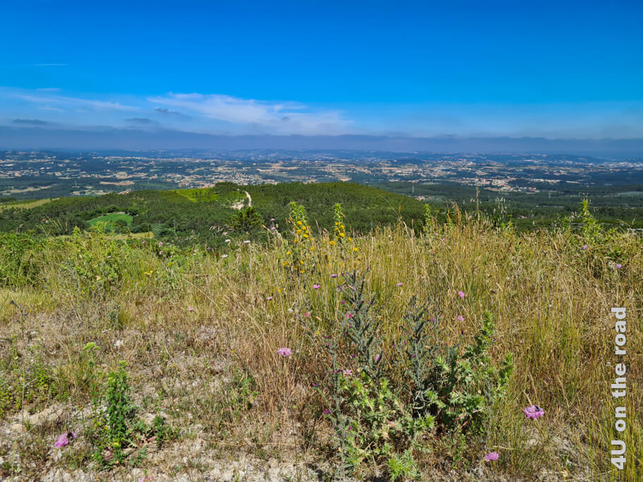 Überraschender Ausblick über die weite Landschaft am Rand des Naturparks Serras de Aire e Candeeiros 